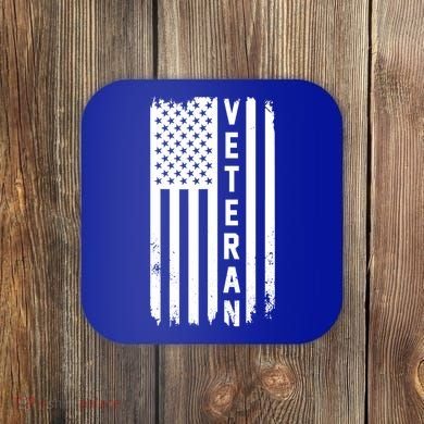Veterans Day Us Flag Armed Forces Military Retired Gift Coaster