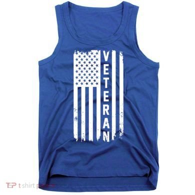 Veterans Day Us Flag Armed Forces Military Retired Gift Tank Top