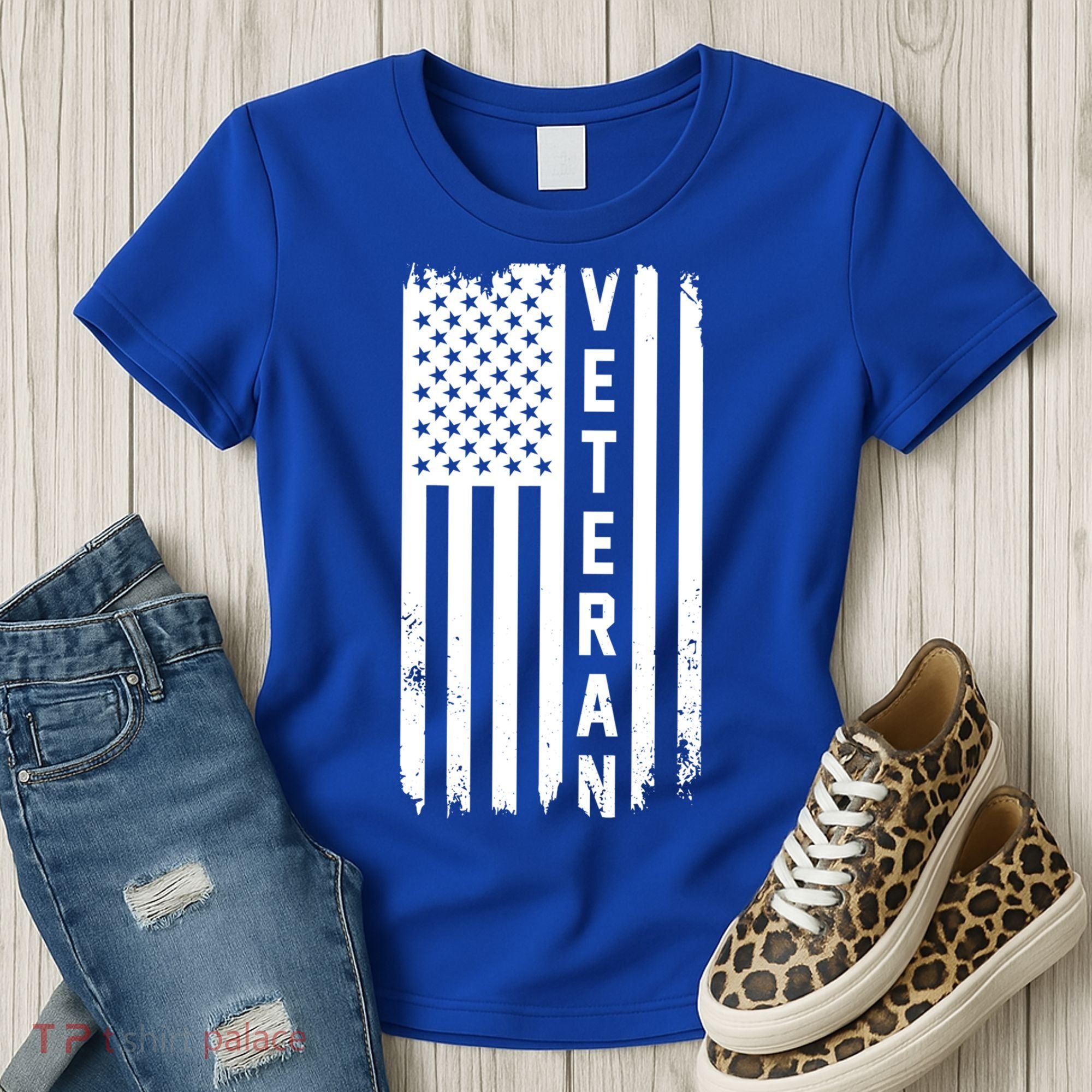 Veterans Day Us Flag Armed Forces Military Retired Gift Women's T-Shirt