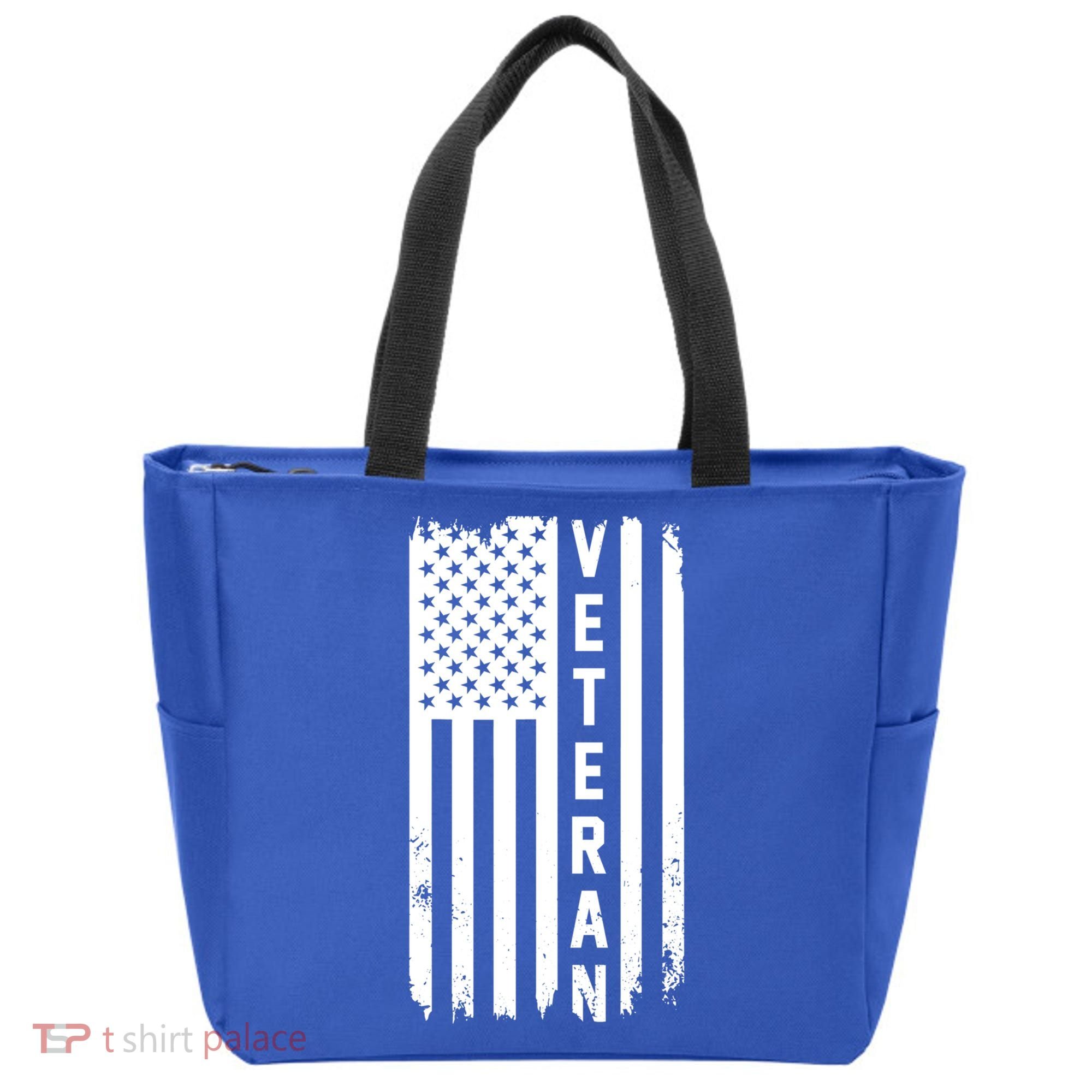 Veterans Day Us Flag Armed Forces Military Retired Gift Tote Bag