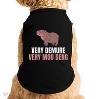 Very Demure Very Moo Deng Pygmy Baby Hippo Mu Deng Doggie Tank thumb 0