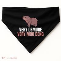 Very Demure Very Moo Deng Pygmy Baby Hippo Mu Deng USA-Made Doggie Bandana thumb 0