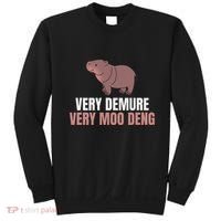 Very Demure Very Moo Deng Pygmy Baby Hippo Mu Deng Sweatshirt thumb 0