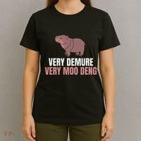 Very Demure Very Moo Deng Pygmy Baby Hippo Mu Deng T-Shirt thumb 4