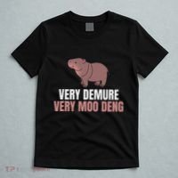 Very Demure Very Moo Deng Pygmy Baby Hippo Mu Deng T-Shirt thumb 5