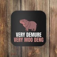 Very Demure Very Moo Deng Pygmy Baby Hippo Mu Deng Coaster thumb 0