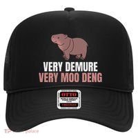 Very Demure Very Moo Deng Pygmy Baby Hippo Mu Deng Hat thumb 0