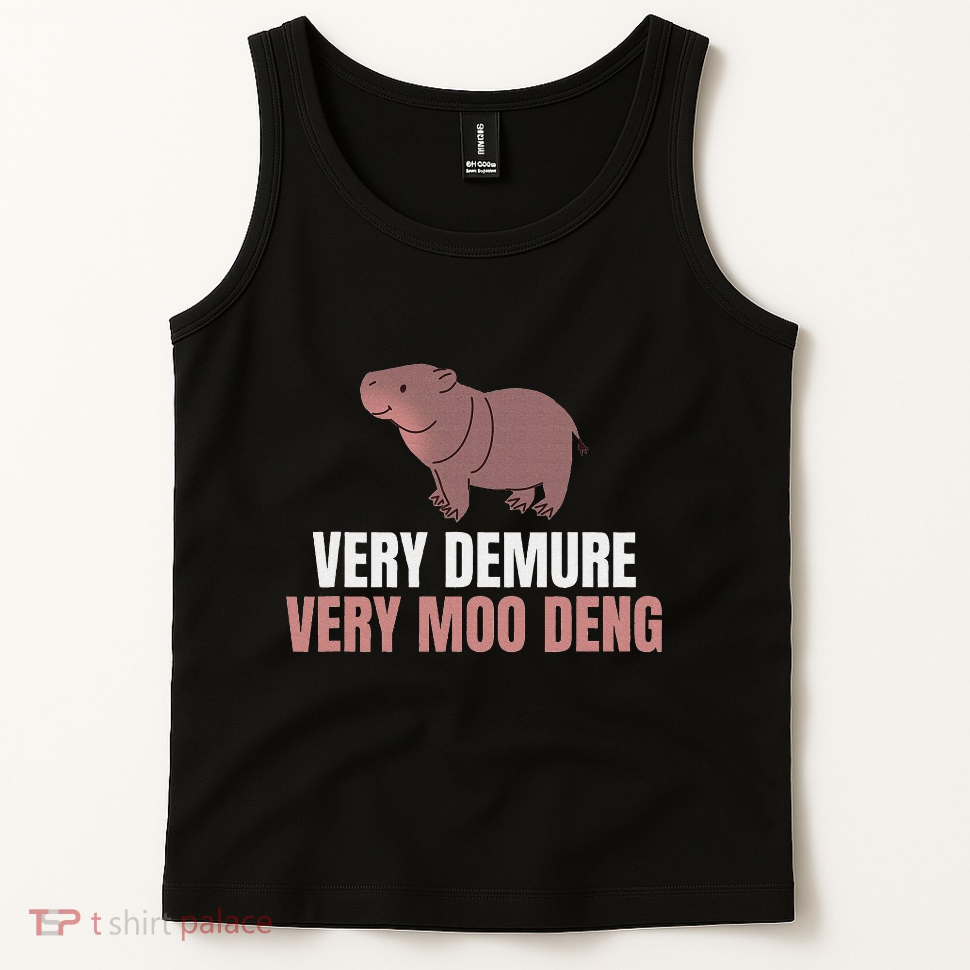 Very Demure Very Moo Deng Pygmy Baby Hippo Mu Deng Tank Top