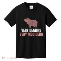 Very Demure Very Moo Deng Pygmy Baby Hippo Mu Deng Kids T-Shirt thumb 0