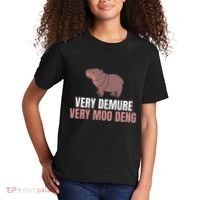 Very Demure Very Moo Deng Pygmy Baby Hippo Mu Deng Kids T-Shirt thumb 2