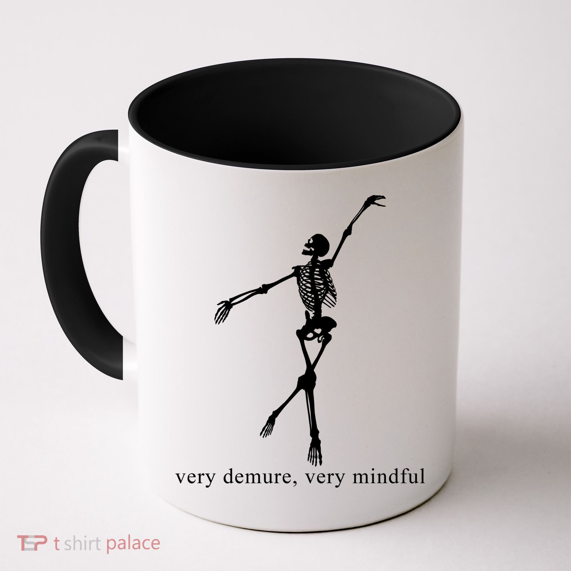 Very Demure Very Mindful Funny Skeleton Coffee Mug