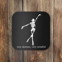 Very Demure Very Mindful Funny Skeleton Coaster thumb 0