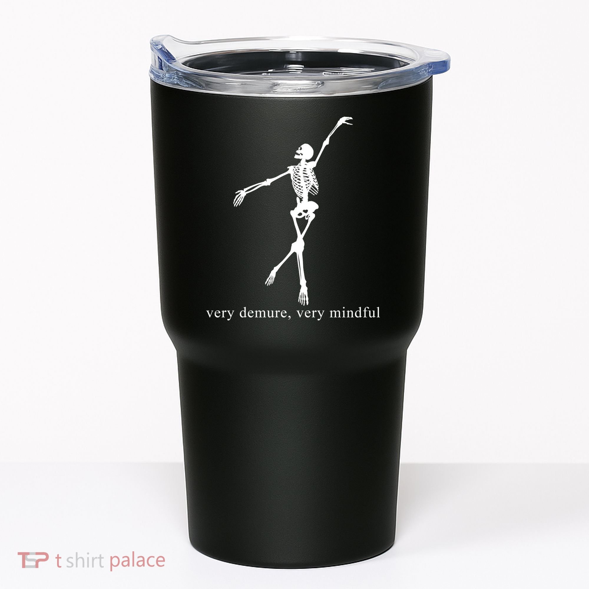 Very Demure Very Mindful Funny Skeleton Tumbler