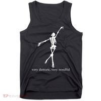Very Demure Very Mindful Funny Skeleton Tank Top thumb 0