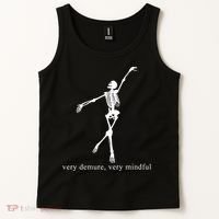 Very Demure Very Mindful Funny Skeleton Tank Top thumb 2