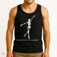 Very Demure Very Mindful Funny Skeleton Tank Top thumb 3