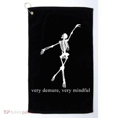 Very Demure Very Mindful Funny Skeleton Golf Towel