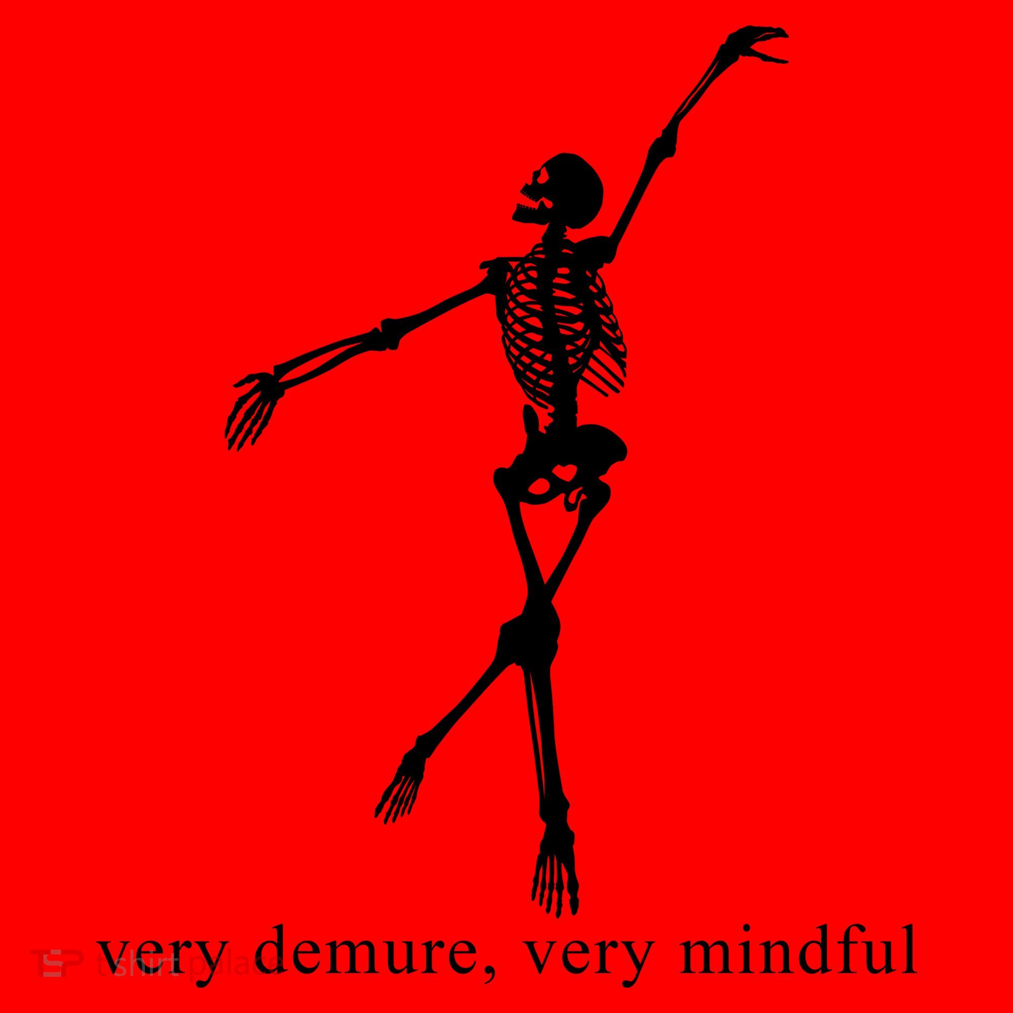 Very Demure Very Mindful Funny Skeleton Santa Hat