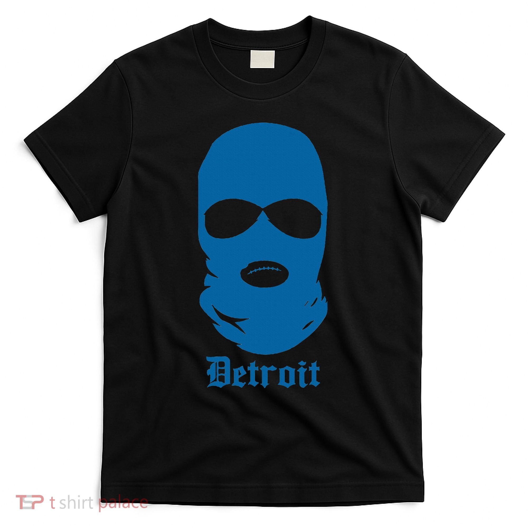 Vintage Detroit Villains Blue Ski Mask I Love Detroit T-Shirt