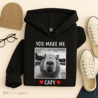 Valentines Day You Make Me Capy Funny Capybara Hoodie thumb 4