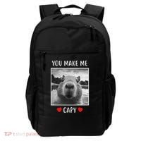 Valentines Day You Make Me Capy Funny Capybara Backpack thumb 0