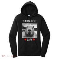 Valentines Day You Make Me Capy Funny Capybara Women's Hoodie thumb 0