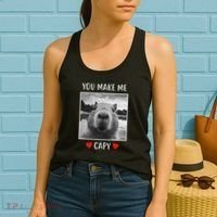 Valentines Day You Make Me Capy Funny Capybara Women's Tank Top thumb 2