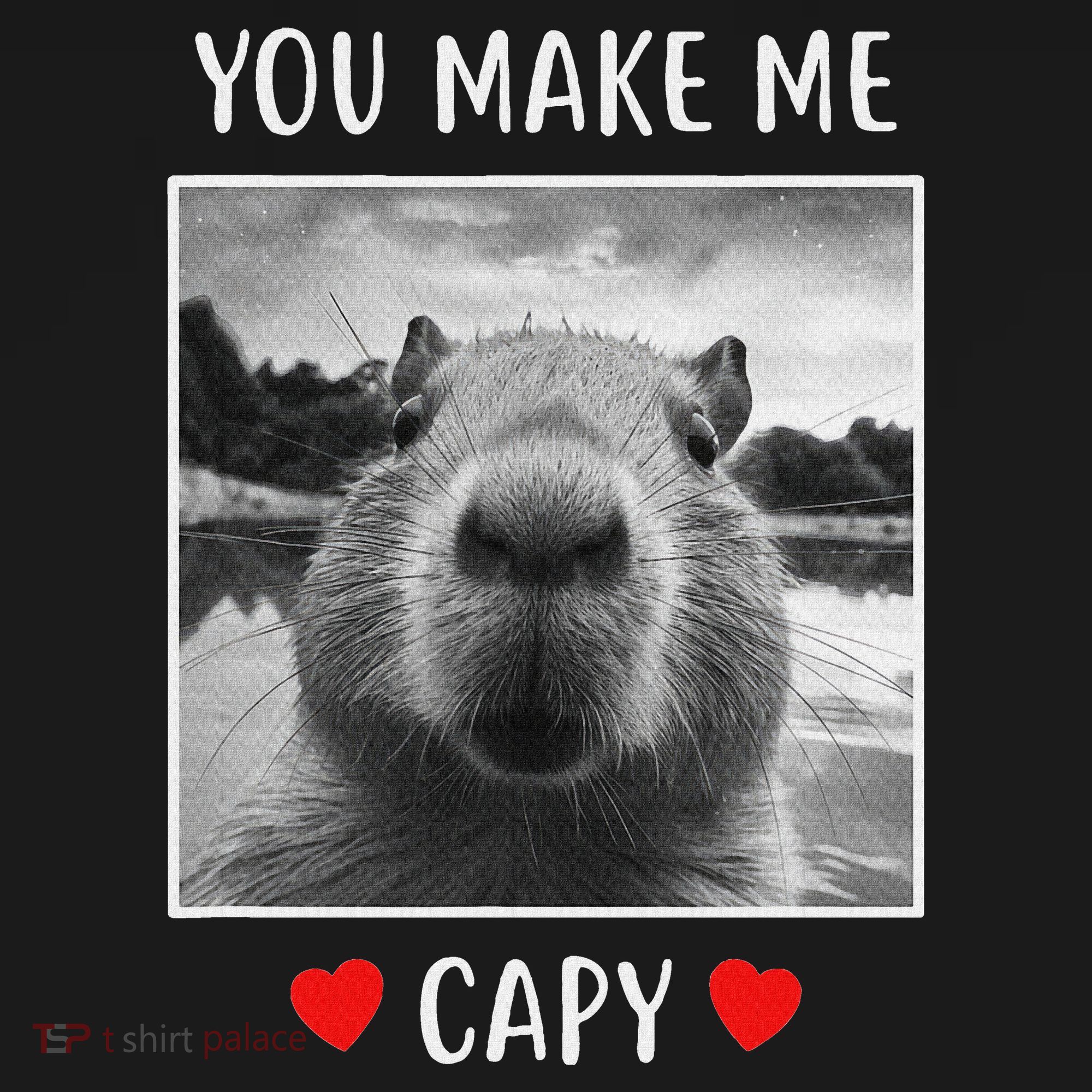 Valentines Day You Make Me Capy Funny Capybara Women's Tank Top