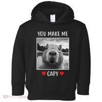 Valentines Day You Make Me Capy Funny Capybara Toddler Hoodie thumb 0