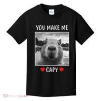 Valentines Day You Make Me Capy Funny Capybara Kids T-Shirt thumb 0