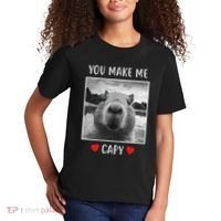 Valentines Day You Make Me Capy Funny Capybara Kids T-Shirt thumb 2