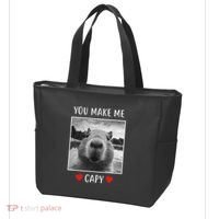 Valentines Day You Make Me Capy Funny Capybara Tote Bag thumb 3