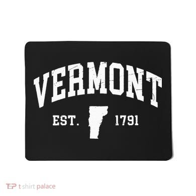 Vermont Est 1791 Distressed Worn Design Classic Mousepad