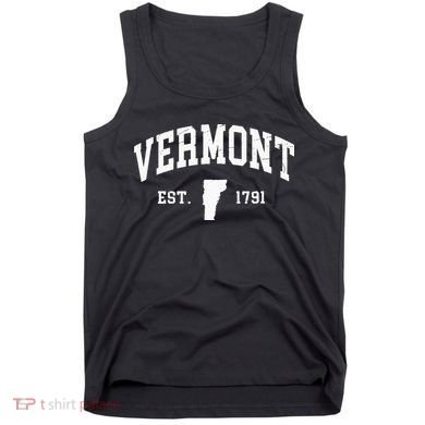 Vermont Est 1791 Distressed Worn Design Classic Tank Top