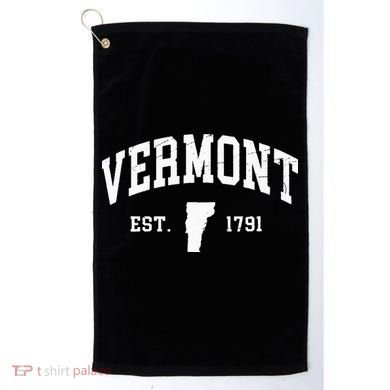 Vermont Est 1791 Distressed Worn Design Classic Golf Towel