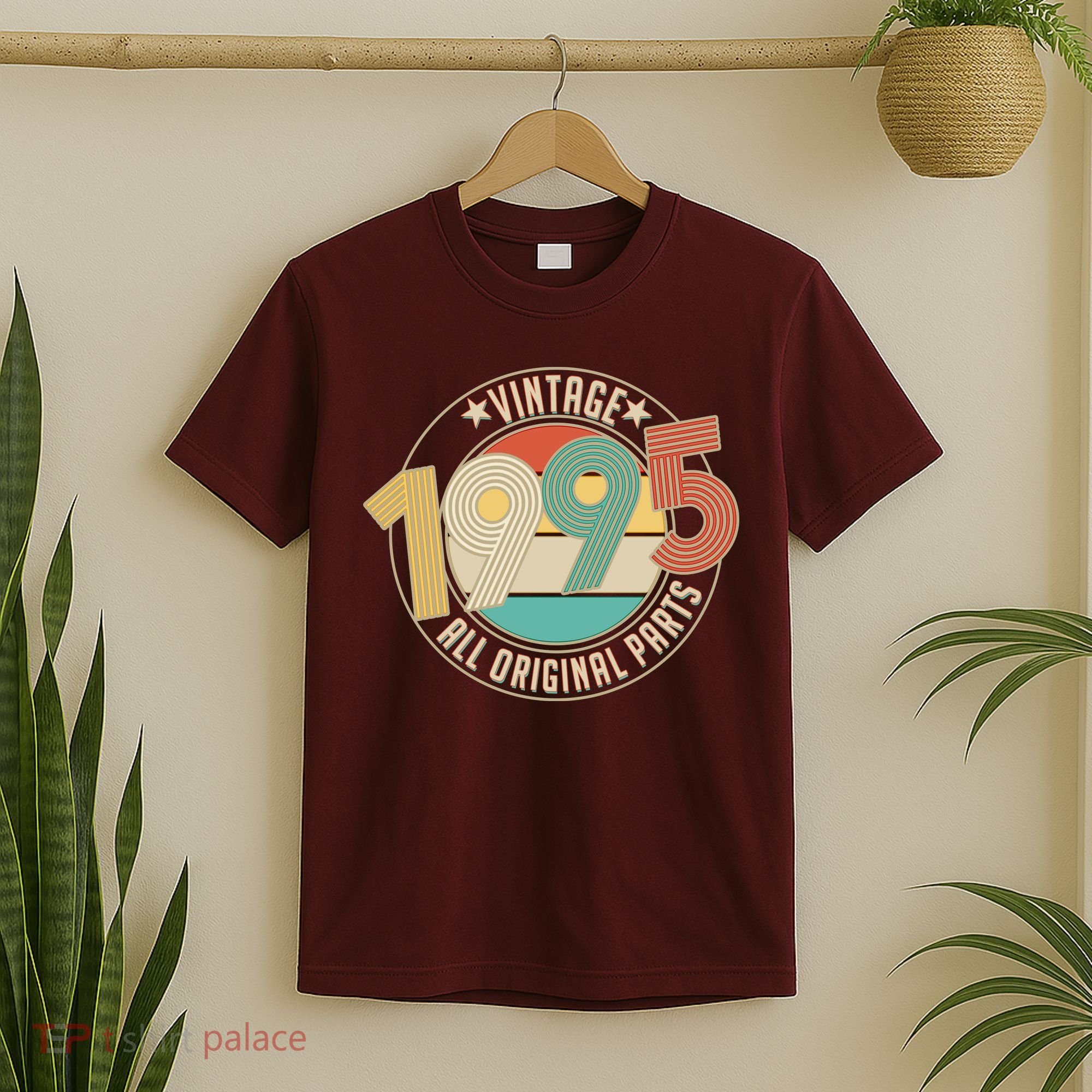 Vintage Emblem All Original Parts 1995 30th Birthday T-Shirt