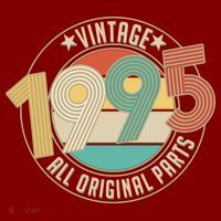 Vintage Emblem All Original Parts 1995 30th Birthday T-Shirt thumb 7
