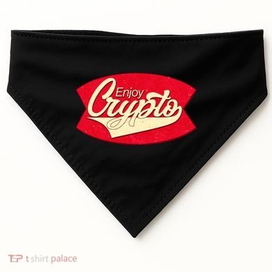 Vintage Enjoy Crypto Cola Drink Cryptocurrency Bitcoin USA-Made Doggie Bandana