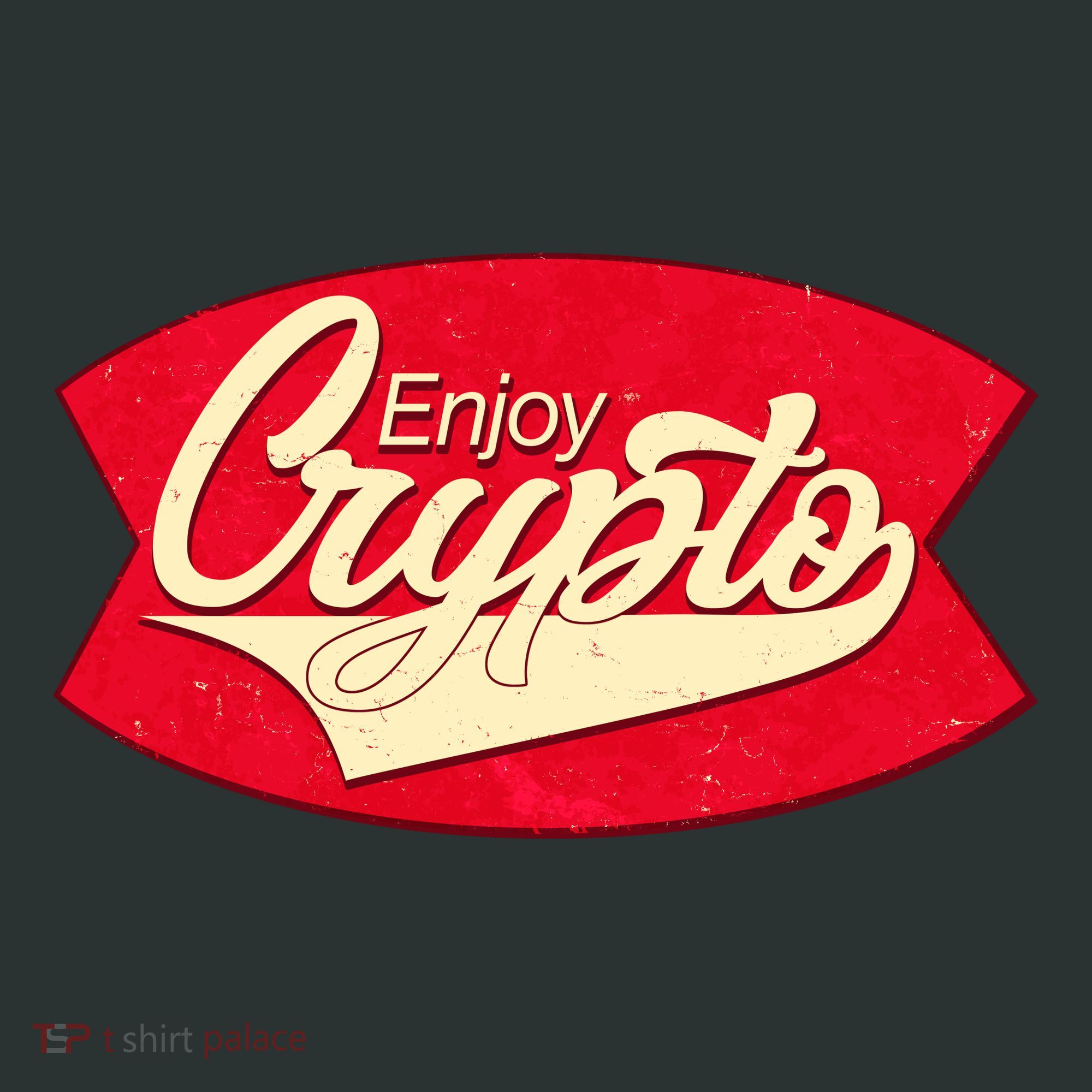 Vintage Enjoy Crypto Cola Drink Cryptocurrency Bitcoin T-Shirt