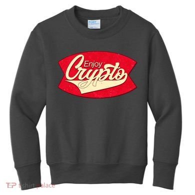 Vintage Enjoy Crypto Cola Drink Cryptocurrency Bitcoin Kids Sweatshirt