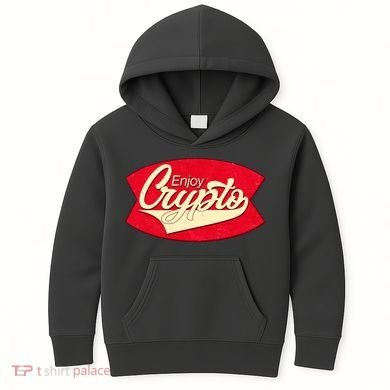 Vintage Enjoy Crypto Cola Drink Cryptocurrency Bitcoin Kids Hoodie