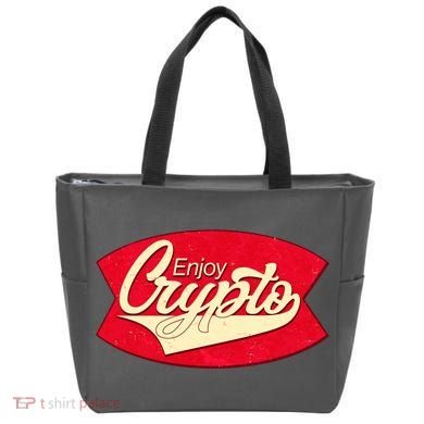 Vintage Enjoy Crypto Cola Drink Cryptocurrency Bitcoin Tote Bag