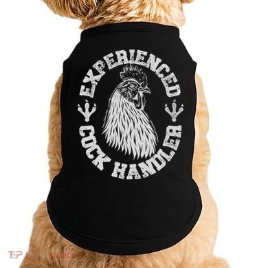 Vintage Experienced Cock Handler Funny Chicken Farmer Humor Doggie Tank