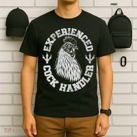 Vintage Experienced Cock Handler Funny Chicken Farmer Humor T-Shirt thumb 6