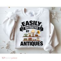 Vintage Easily Distracted By Antiques Sweatshirt thumb 2