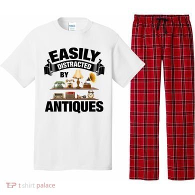 Vintage Easily Distracted By Antiques Pajama Set