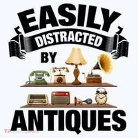Vintage Easily Distracted By Antiques Women's T-Shirt thumb 6