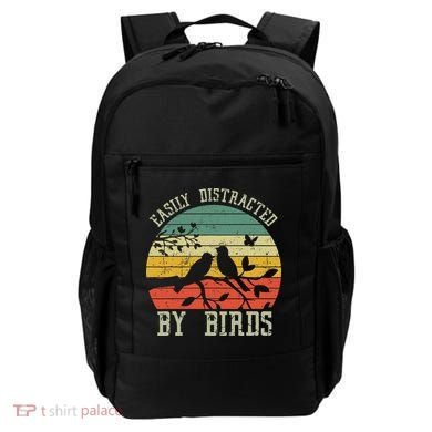 Vintage Easily Distracted By Birds Funny For Bird Watcher Backpack