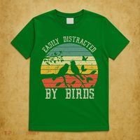 Vintage Easily Distracted By Birds Funny For Bird Watcher T-Shirt thumb 5
