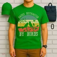Vintage Easily Distracted By Birds Funny For Bird Watcher T-Shirt thumb 6